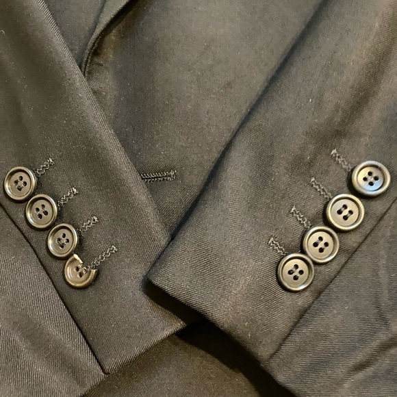 Hugo Boss Saks Fifth Avenue Black Fine Wool Blazer Mens Size ? Have measured - Picture 6 of 12